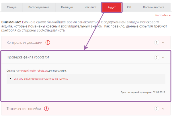 Онлайн-проверка и контроль изменений в файле robots.txt для сайта, регулярная проверка robots.txt и влияния на индексацию и позиции