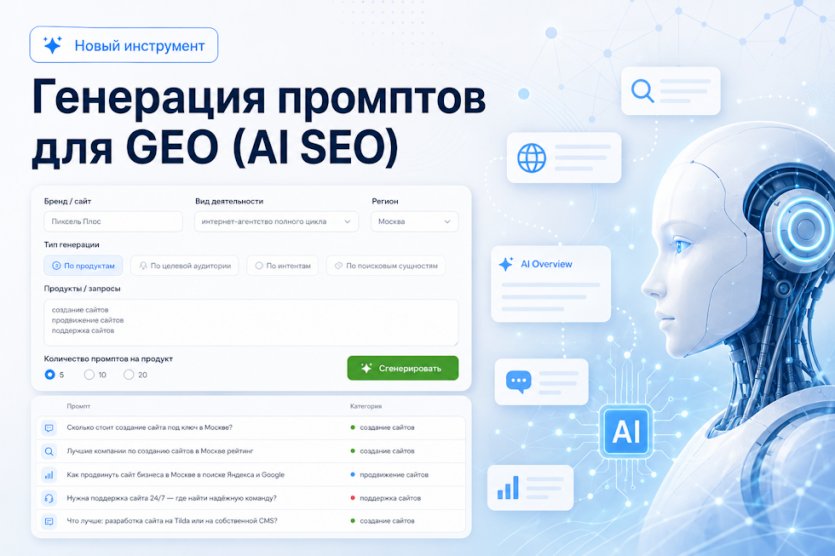 Новый инструмент «Генерация промптов для GEO (AI SEO)»