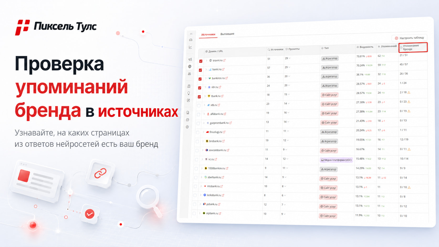 Проверяйте упоминания бренда в источниках нейросетей